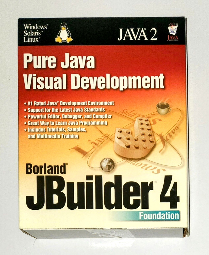 Borland JBuilder 4 Foundation Pure Java Visual Development CD-ROM Windows TESTED