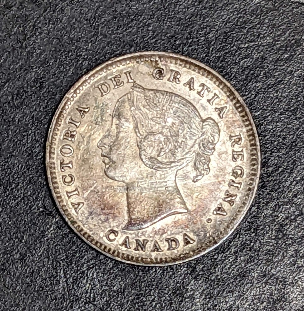 1894 Canada 5 Cent Silver Victoria
