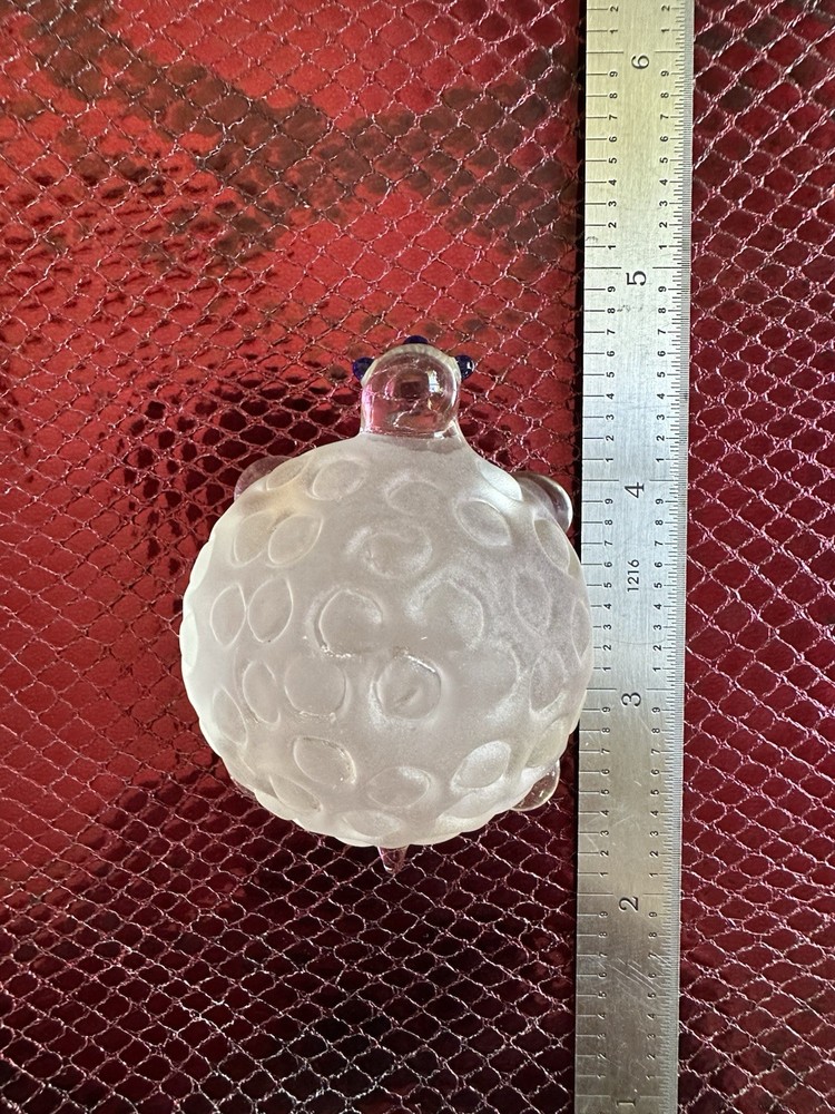 Frosted Crystal Turtle Figurine
