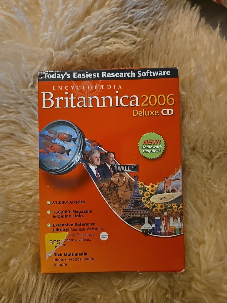 Encyclopedia Britannica 2006 Deluxe PC CD Rom Complete 3 Disc Set