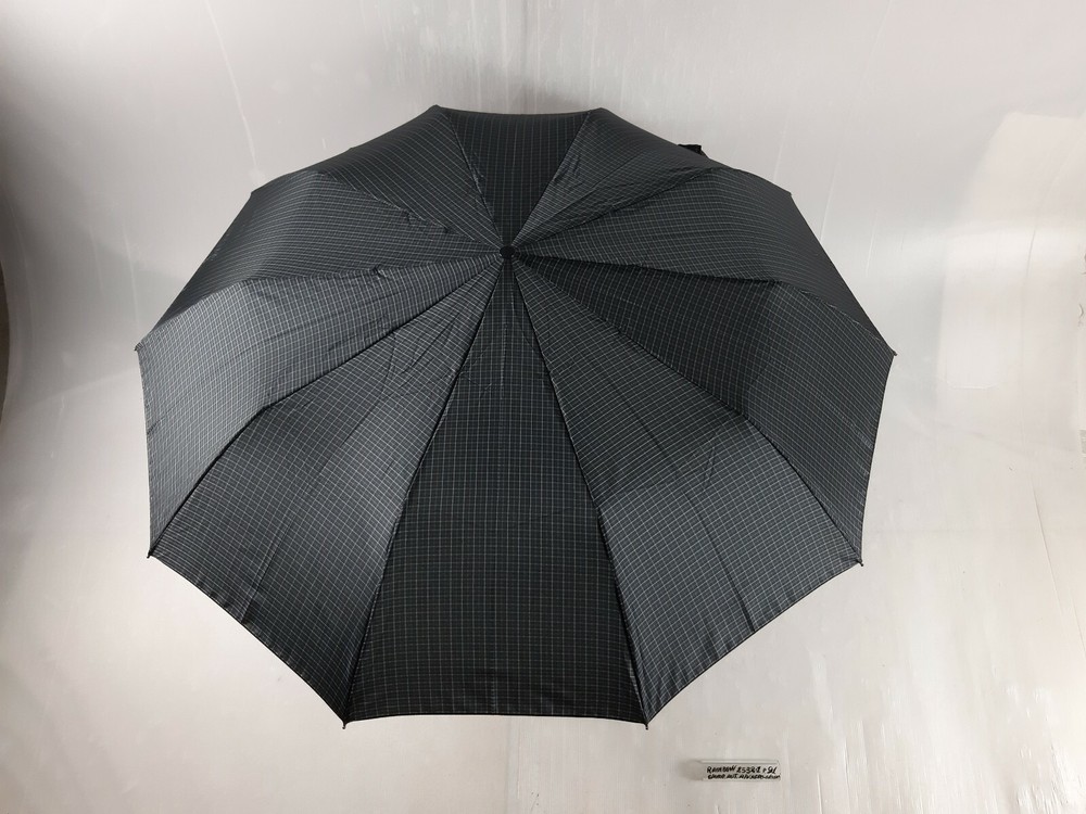 Unisex Mini Umbrella - Automatic - 10 Studs - Black/Grey - 2532-1 - Rainbow
