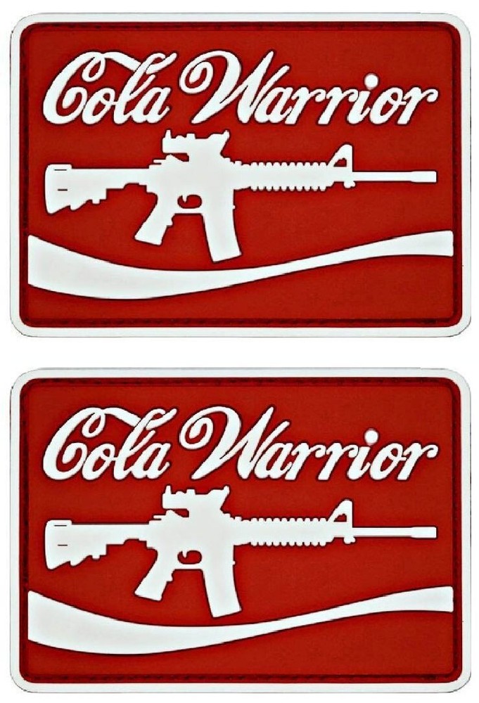 COLA WARRIOR PVC Rubber Recon Morale Patch |2PC  3"x2" PVC HOOK BACK