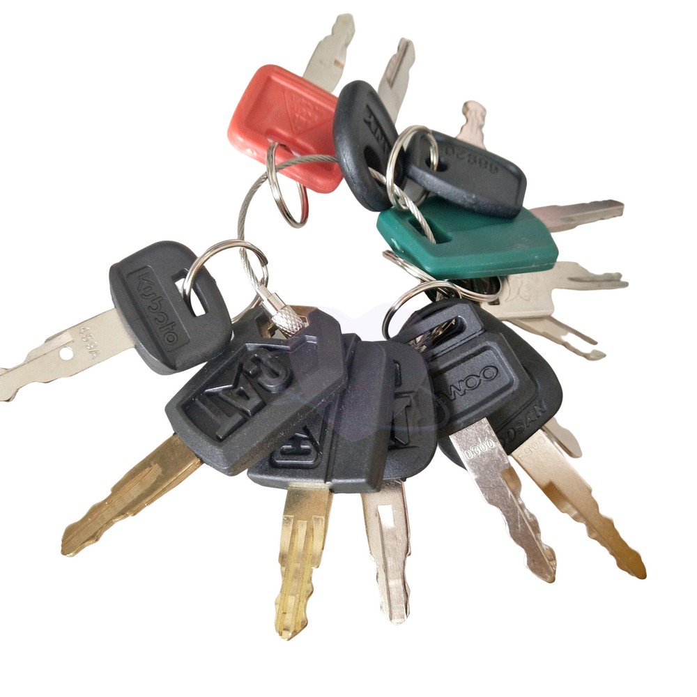 14pc Heavy Equipment Key Set Construction Ignition Keys