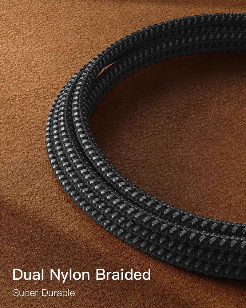 CONMDEX Android Auto USB Cable [Upgrade, 3ft, 2Pack] 10Gbps 3ft+3ft, Grey