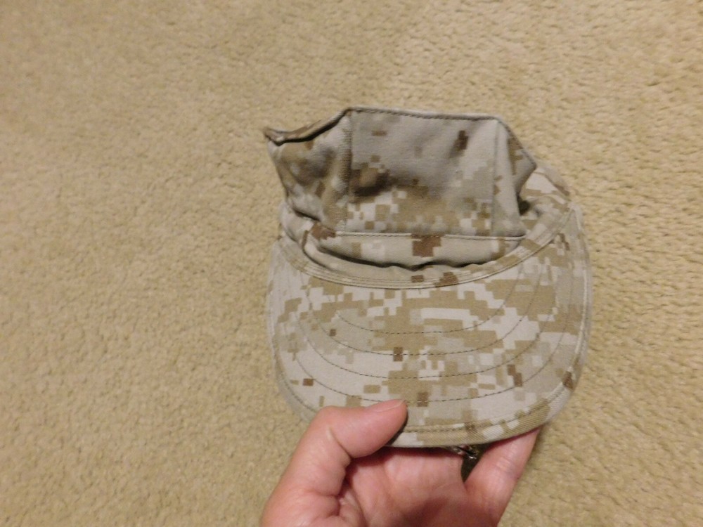USMC / NAVY DESERT MARPAT GARRISON CAP SIZE SMALL