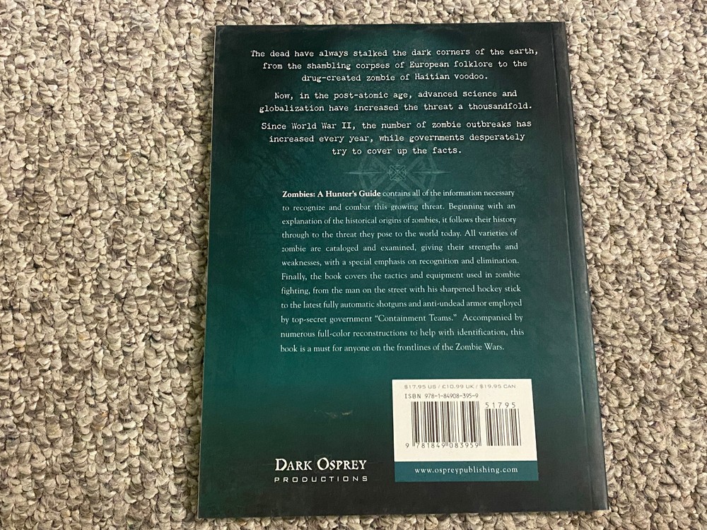 Zombies: A Hunter's Guide - Dark Osprey Publishing 2010