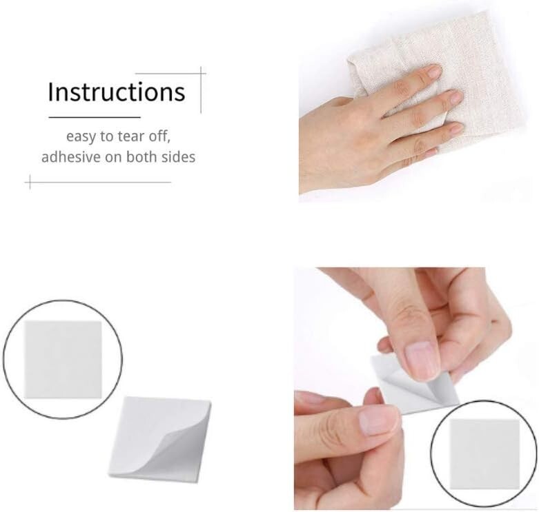 Square 3D Double Sided Adhesive Foam Dots in Two Sizes - 2400pcs