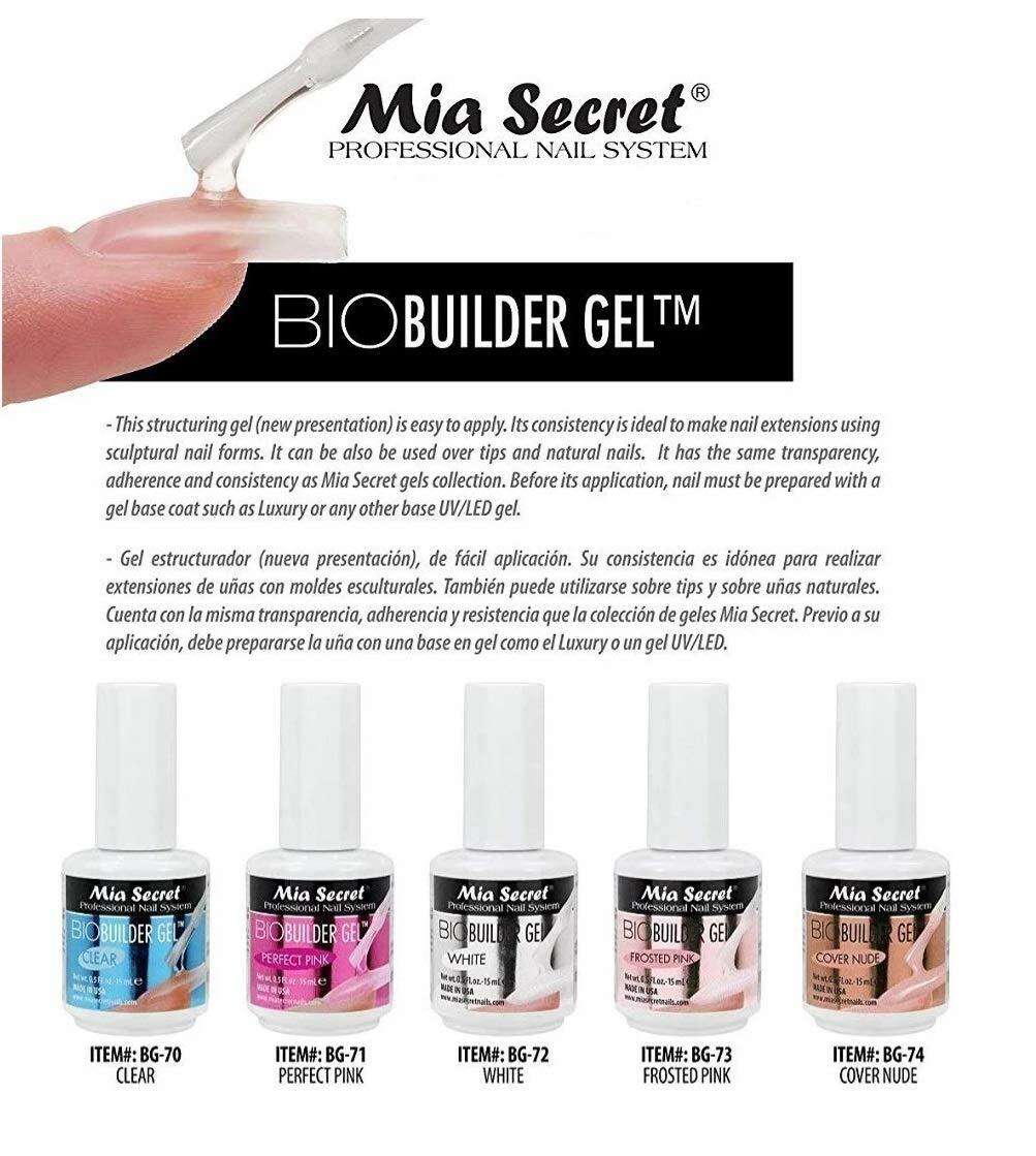 Mia Secret Professional Nail System BIO BUILDER GEL 0.5oz 5 COLOR SET!