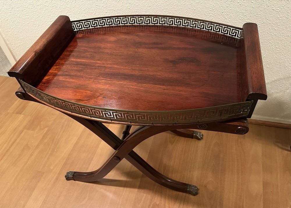 FERGUSON Regency Style Vintage Tray Top Server Table