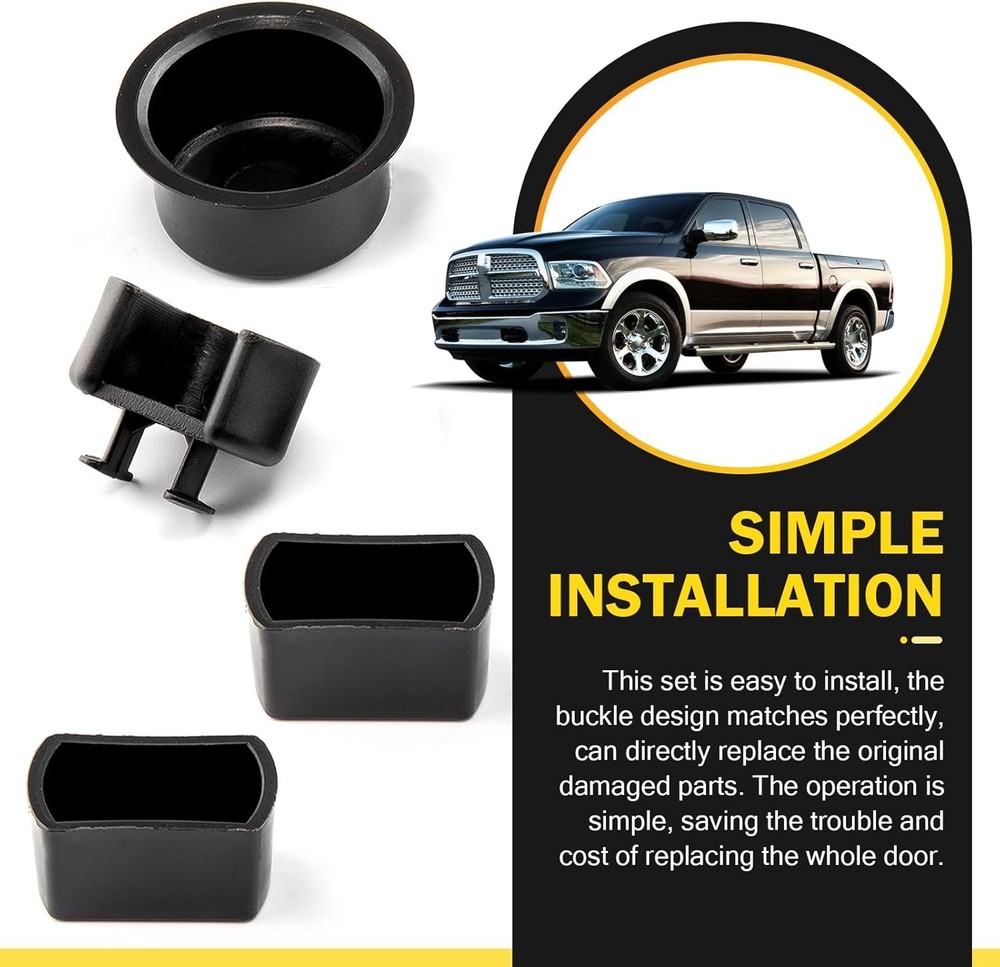 4 PCS Tailgate Hinge Pivot Bushing, ABS Rust-Proof Insert for Left Right Beds an