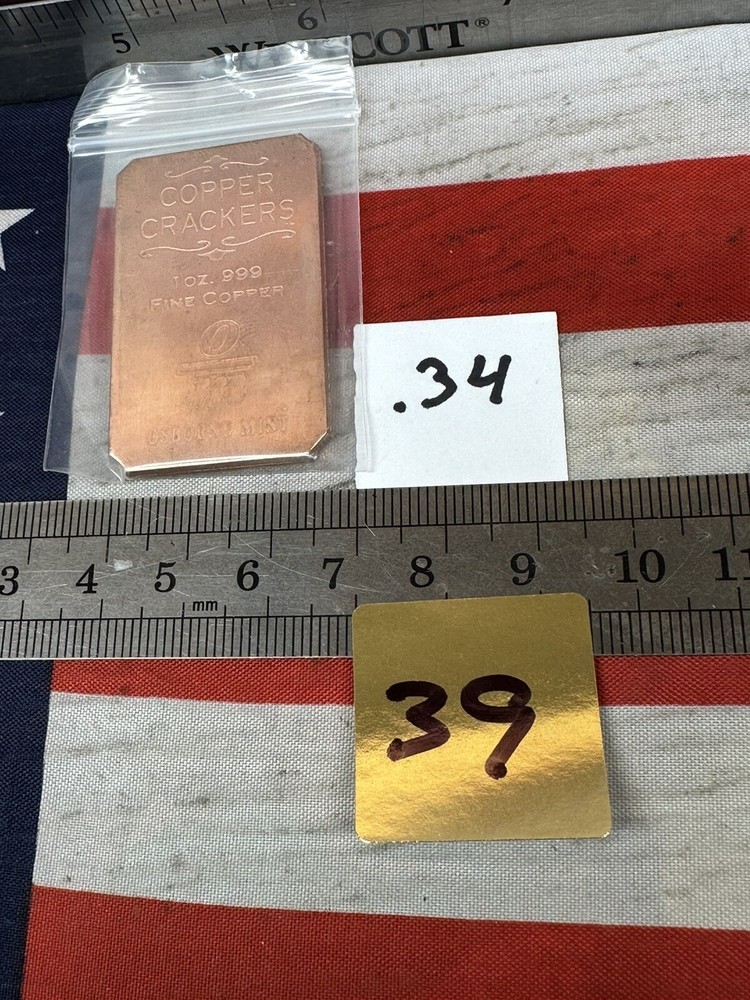 OSBORNE MINT 1oz. .999 Fine Copper Bar