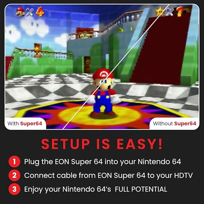 Eon Super 64 | N64 HD Adapter- (NTSC)- Plug &Play