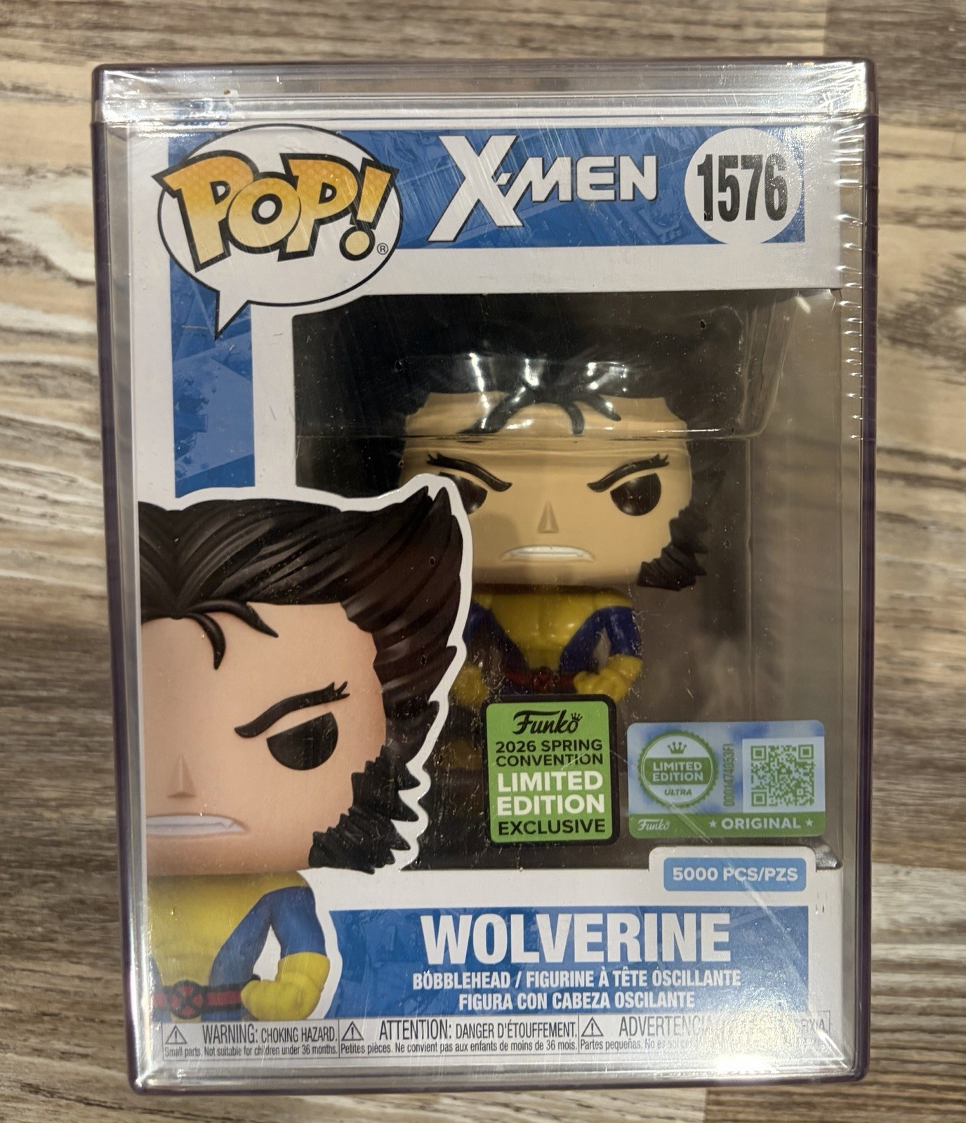 Funko Pop Marvel 1576 Wolverine Classic Unmasked Spring Con ECCC Limited 5000