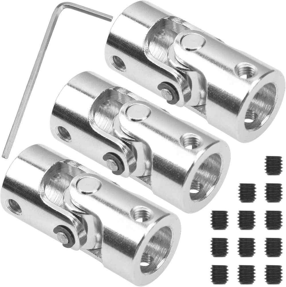 3Pack Universal U Joint Coupler Rotatable Steering Shaft Coupling Motor Conne...