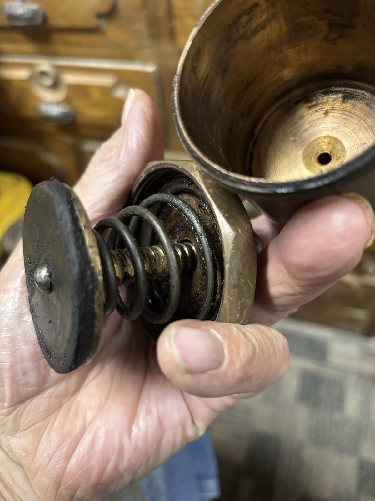 Antique PENBERTHY INJECTOR CO BRASS OILER LUBRICATOR gas steam engine Nice!