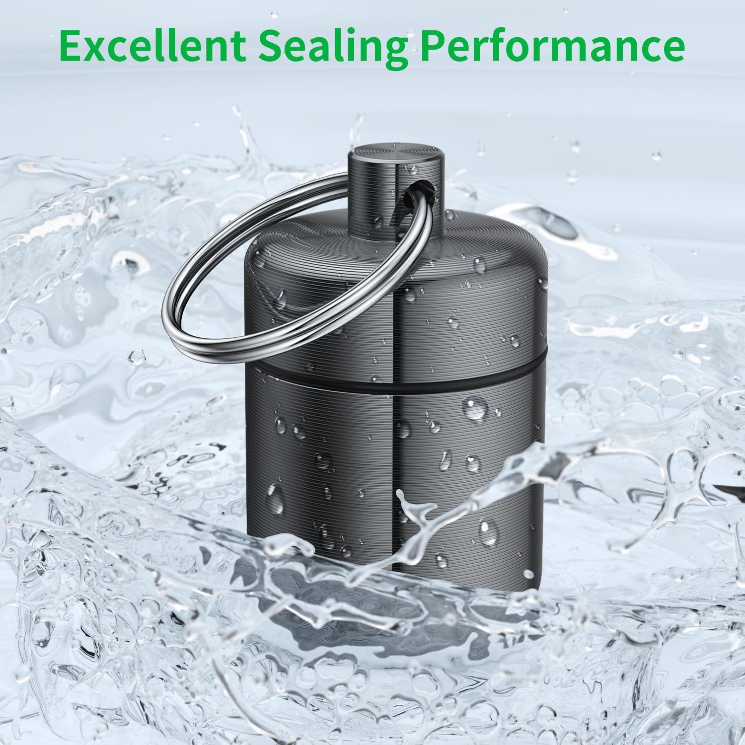 Urekt Ear Plug Carrying Case Keychain(2 Pack), 2 Pair (Pack of 1), Black Grey