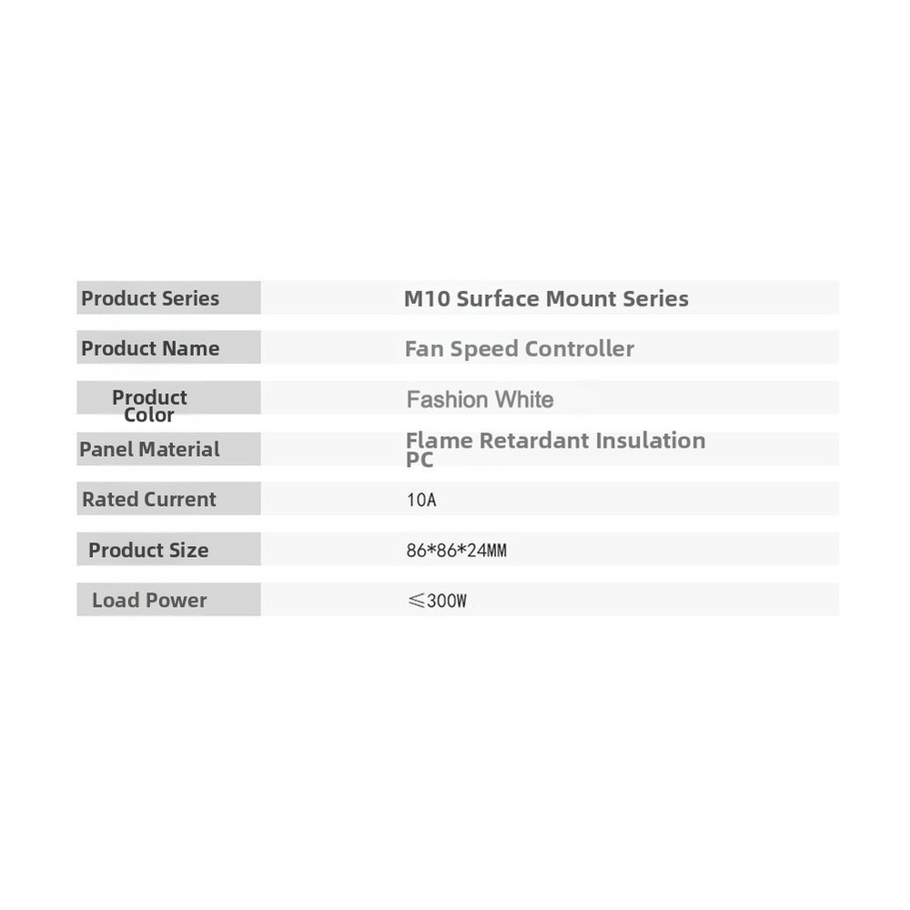 Ceiling Fan For surface Mount Knob Switch for Precise Speed Control ABS