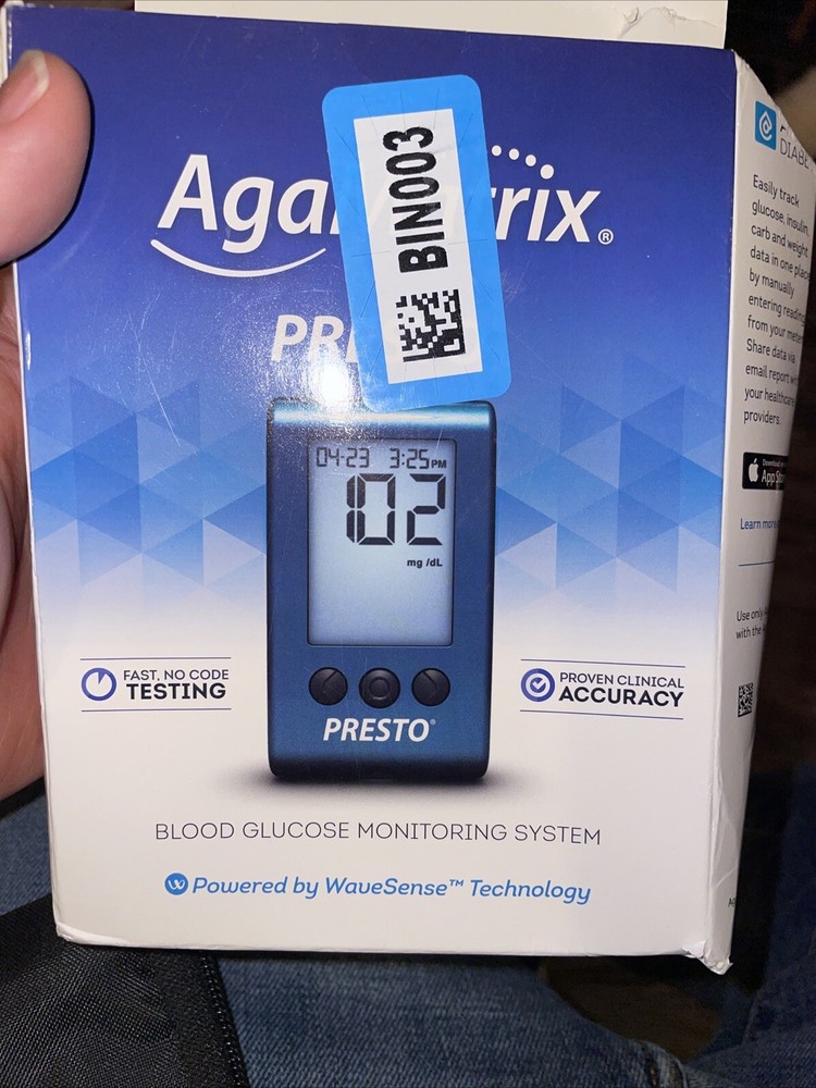 12 x AgaMatrix Presto Glucose Meter with Manual