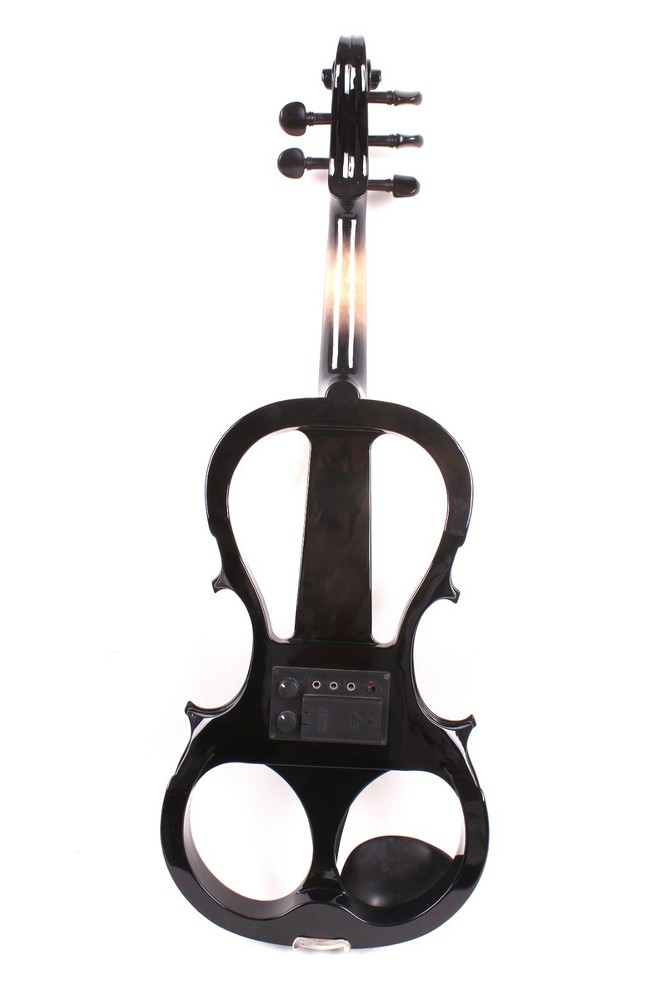 5 String Electric Violin 4/4 Silent Solid wood Nice Tone Free Case Black#EV5