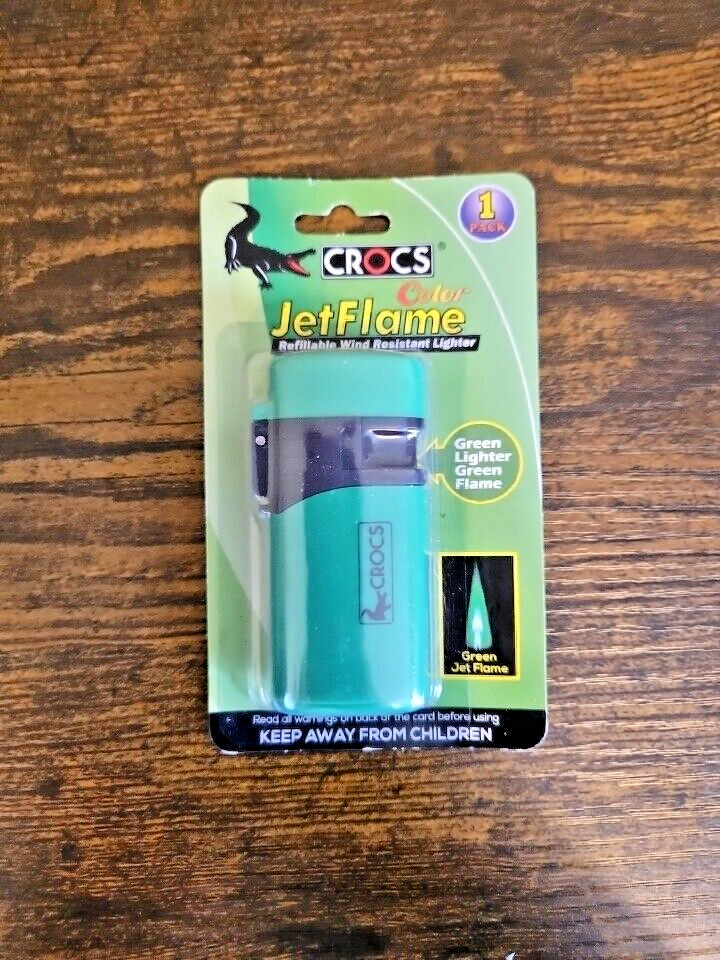 CROCS Color Jet Flame Refillable Green Lighter
