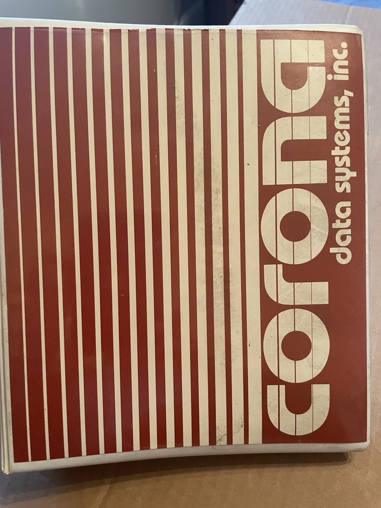 1985 Corona Data Systems Laser Printer Training Session Users Manual W/Software