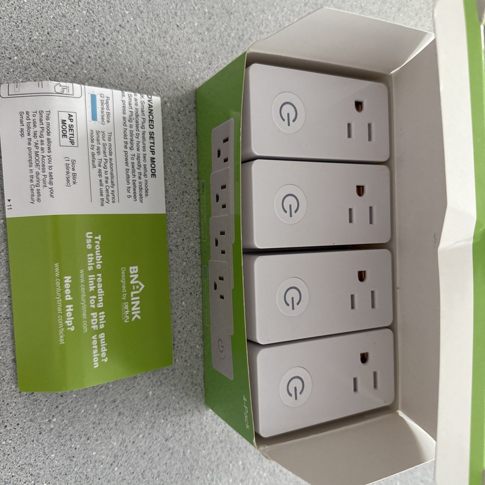 NEW BN-LINK WiFi Smart Plug In Box 4 Plugs