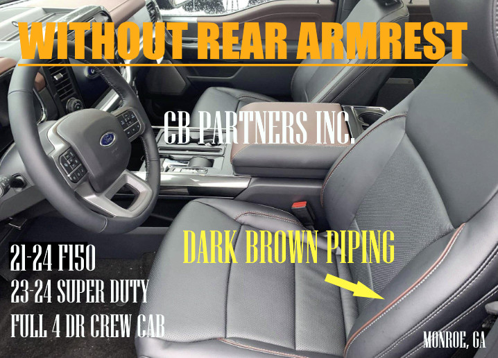 FORD F150 NEW TAKEOFF BLACK LEATHER COVER DARK BROWN PIPE 2021-2026