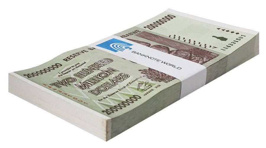Zimbabwe 200 Million Dollars, 2008, P-81, UNC X 100 PCS Bundle Pack