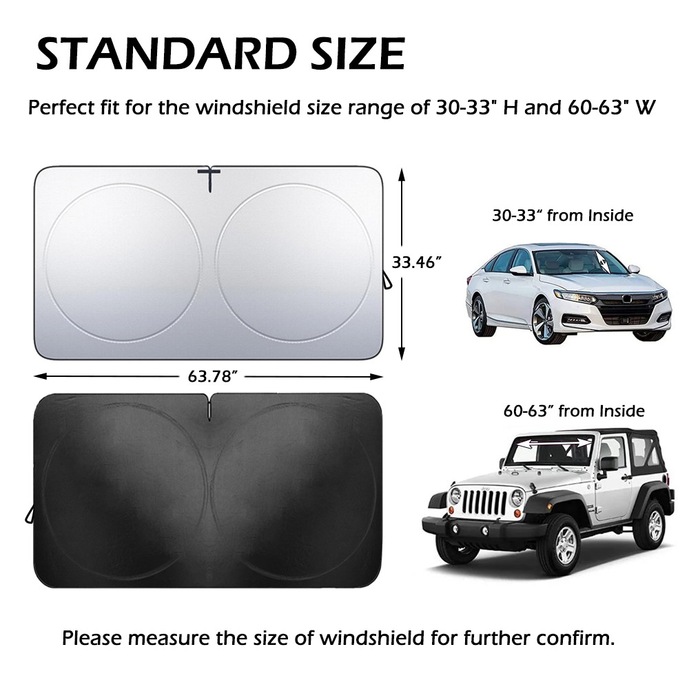 Foldable Windshield Sun Shade Car Front Window Sunshade UV Protector Cover Visor