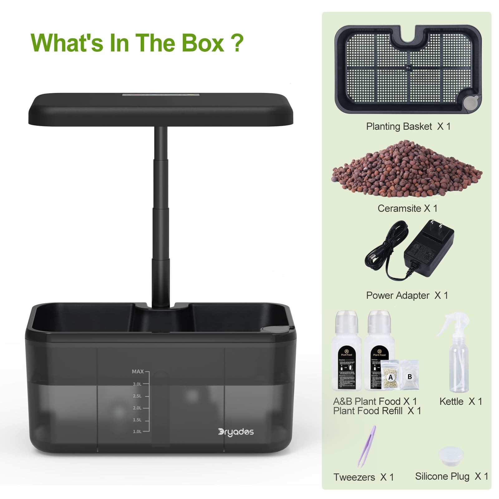 Best Indoor Herb Garden Kit Hydroponic Growing System with LED Grow Light Quiet