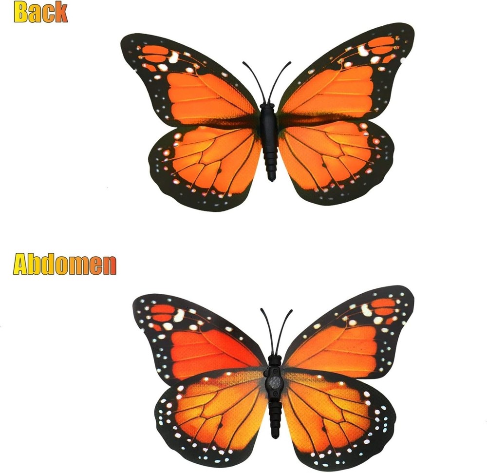 Exquisite Artificial Monarch Butterfly Set - Perfect for Crafts & Weddings