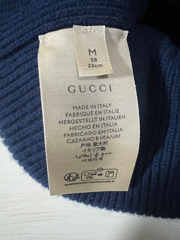 Gucci Knit Hat M Size Navy