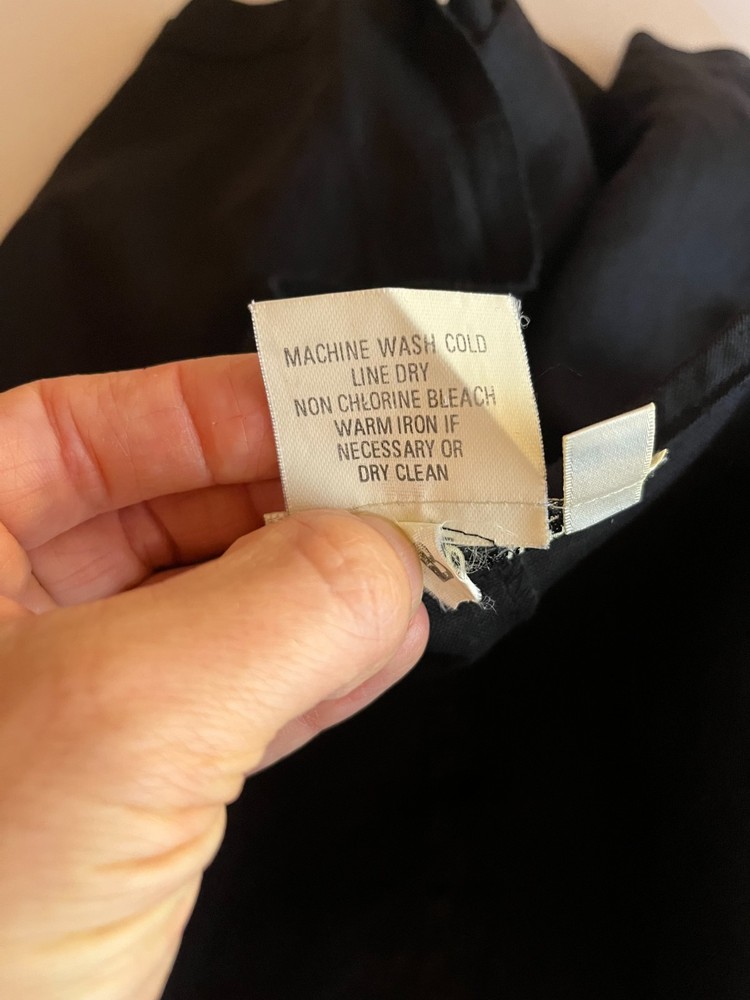 David Dart Size S Button-Front Black Linen Jacket V-Neck