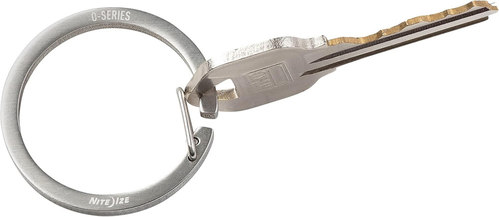 Nite Ize O-Series Gated Key Ring, Stainless Steel Split Ring Alternative, 2 Pack