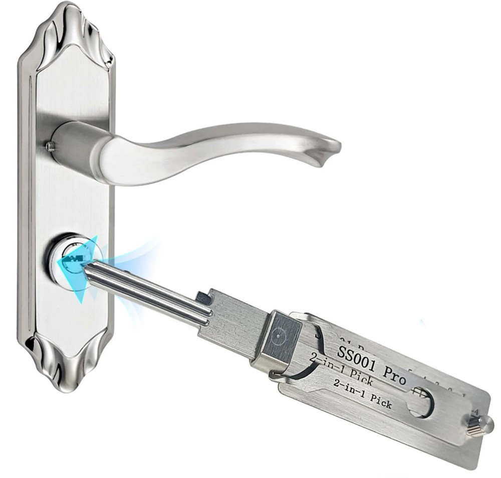 SS001 PRO 2-in-1 Stainless Steel master Key Decoder Repair Tool