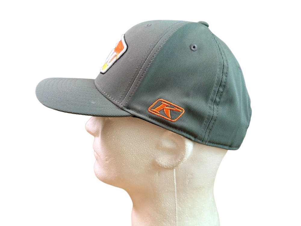 Klim Script Hat Cap Snapback Light Gray 3D Embroidered Logo OSFM