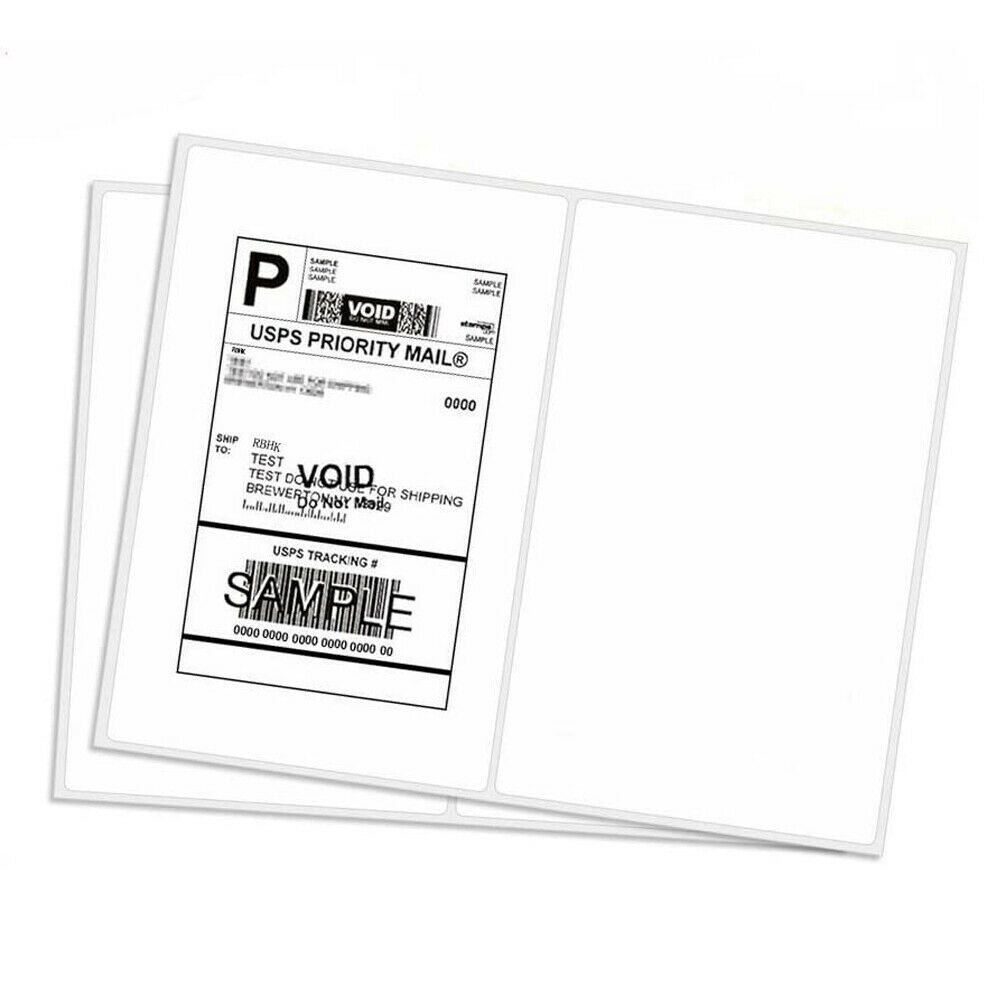 200-10000 Premium 8.5x5.5 Round Corner Shipping Labels Half Sheet Self Adhesive