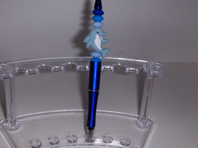 NEW - Blue Retractable pen - Dolphin