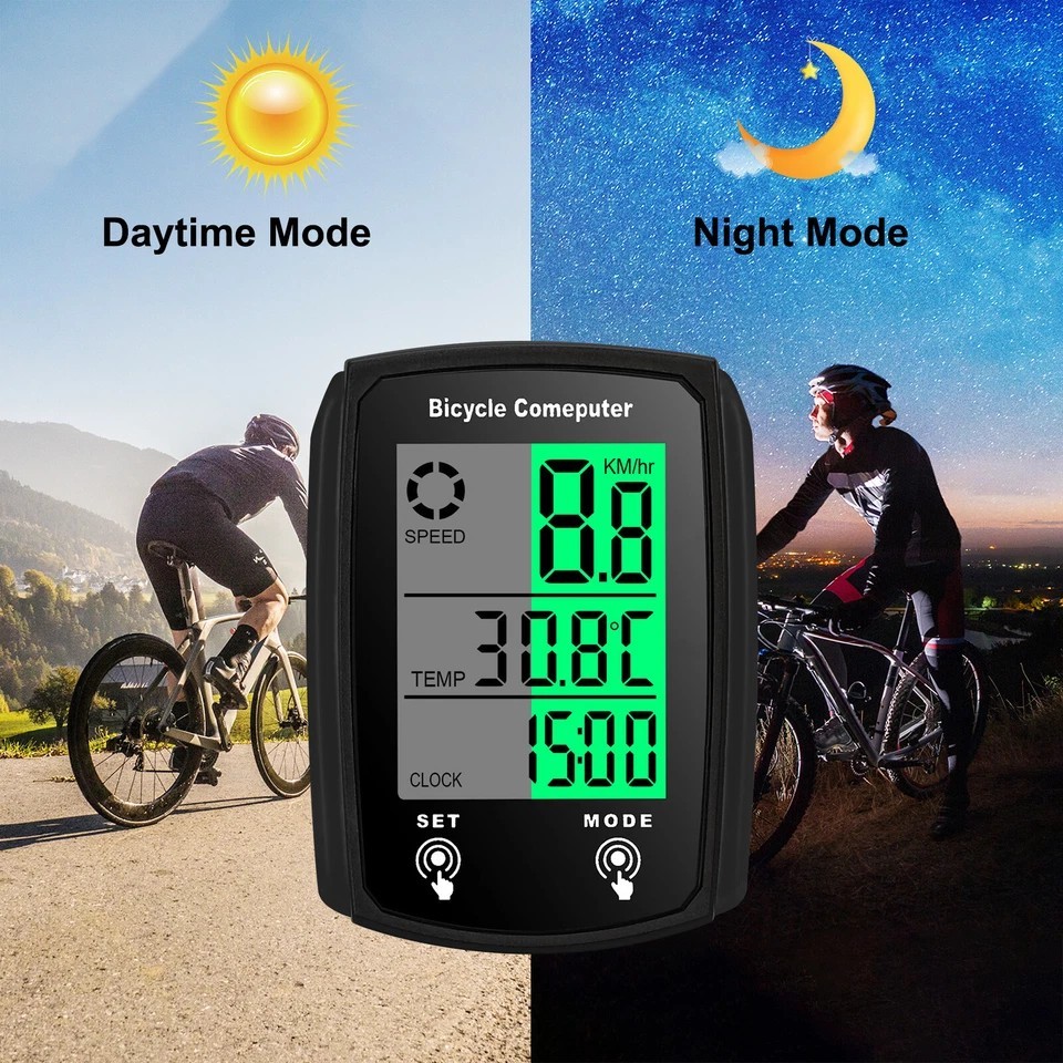 Bike Bicycle Speedometer Cycle Digital Odometer Computer Waterproof LCD Wired US
