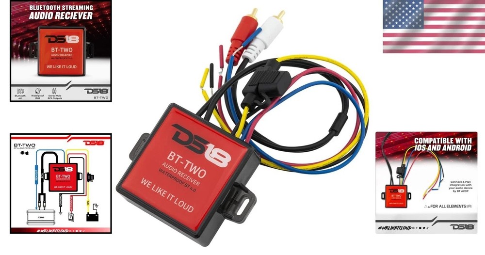 Marine Grade Bluetooth Receiver - Waterproof, BT 4.0