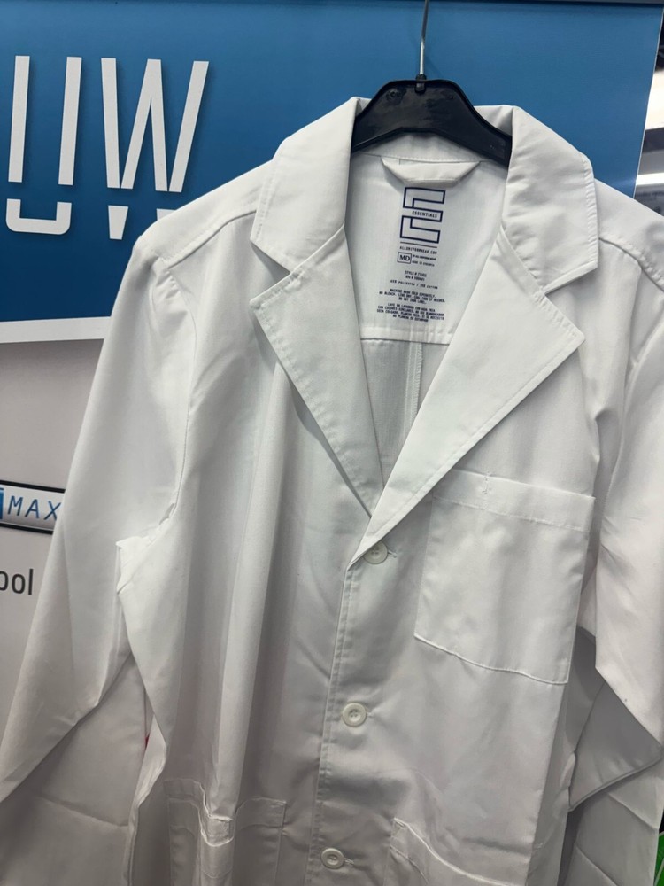AUW Essentials Unisex Consultation Lab Coat, White