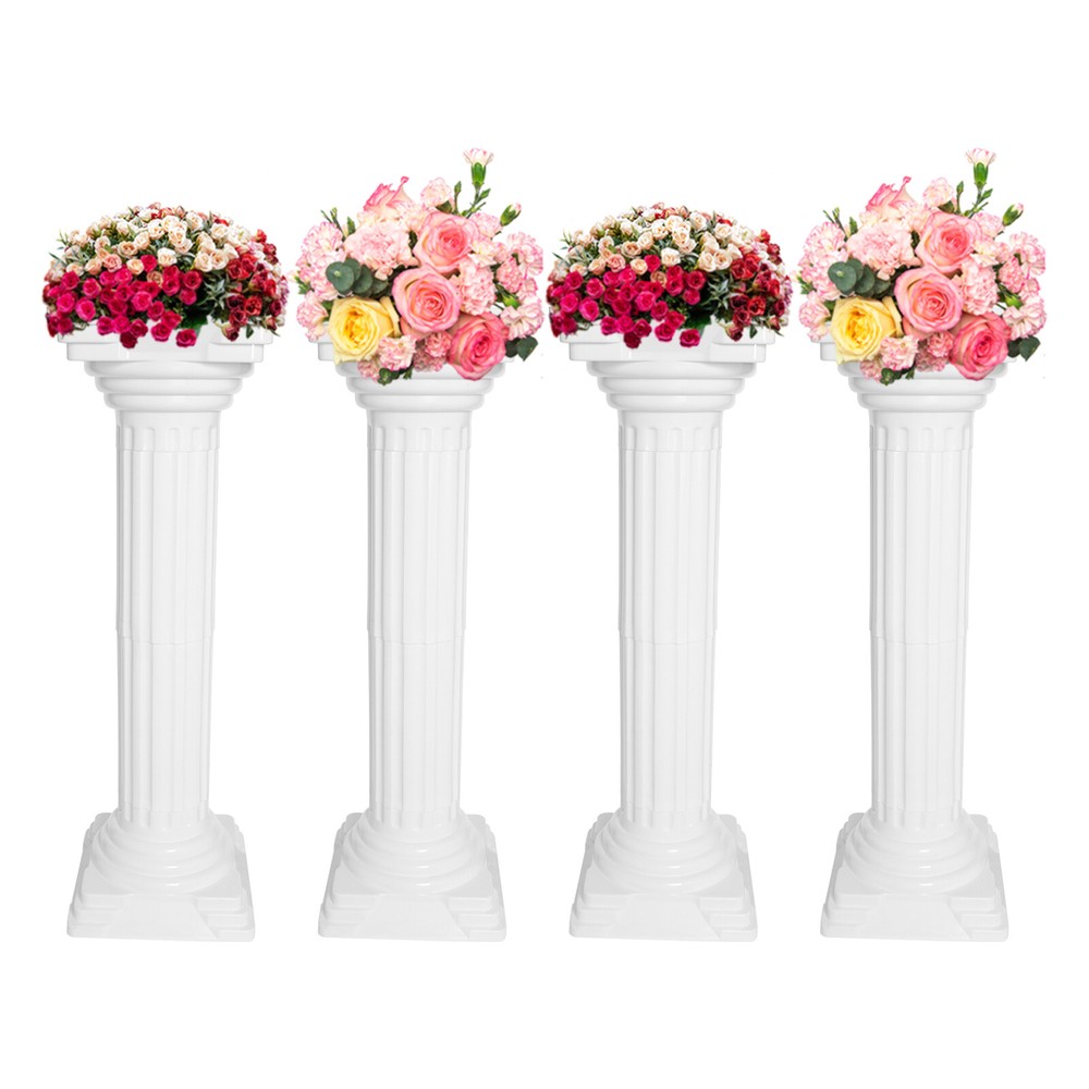 4pcs Roman Column For Wedding Landscaping Pillar Event Decorative Columnar White