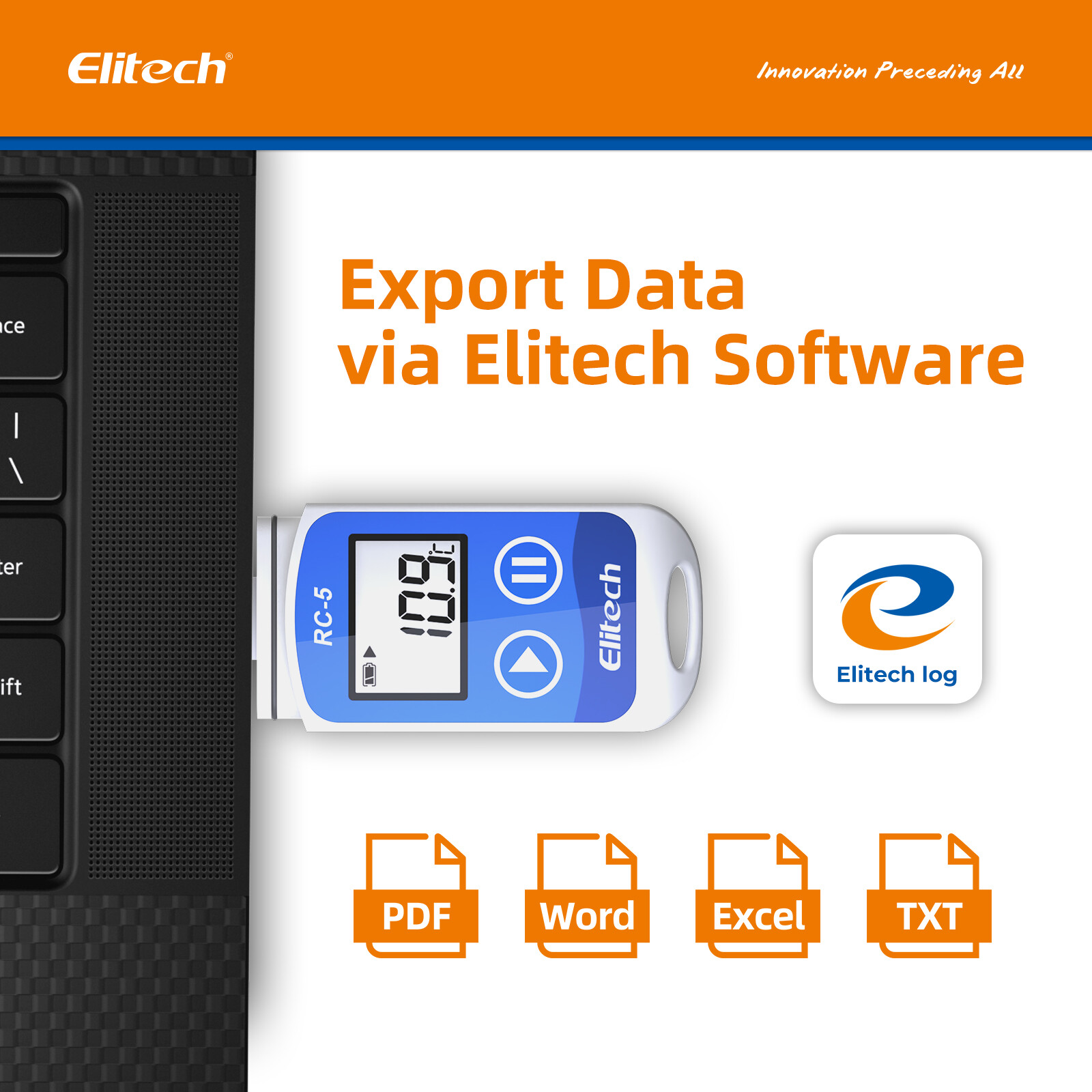 Elitech RC-5 USB Reusable Temperature Data logger Temp Recorder Quick PDF Report