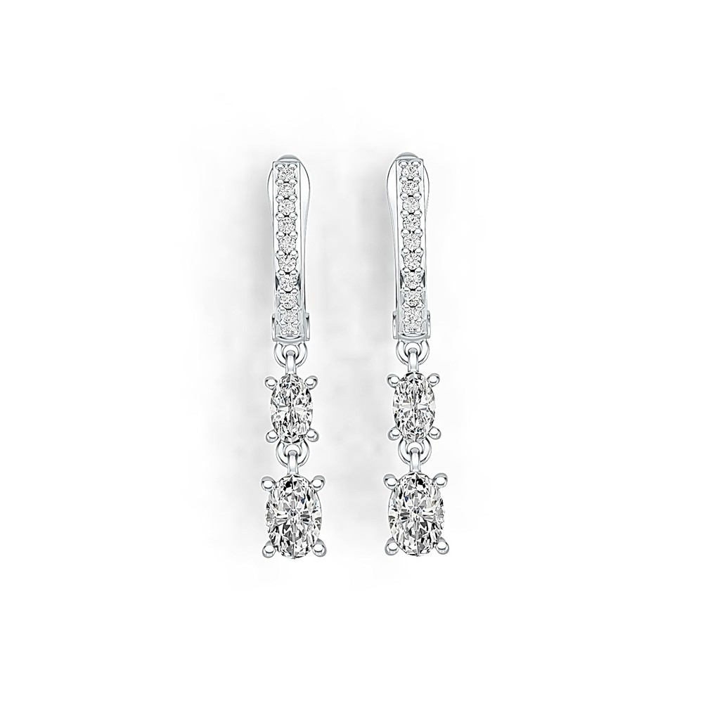 Sterling Silver Semi Mount Earrings Setting Oval OV 6X4mm OV 5X3mm