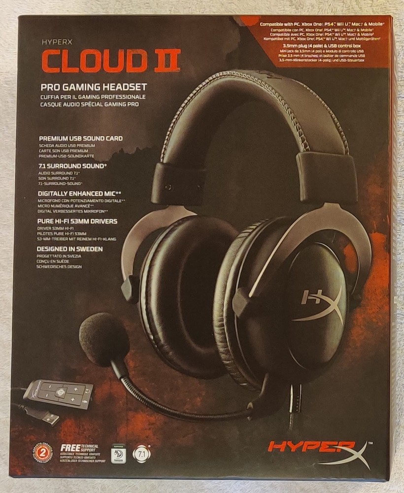 HyperX Cloud II Pro Gaming Headset (BOX & MANUAL ONLY)