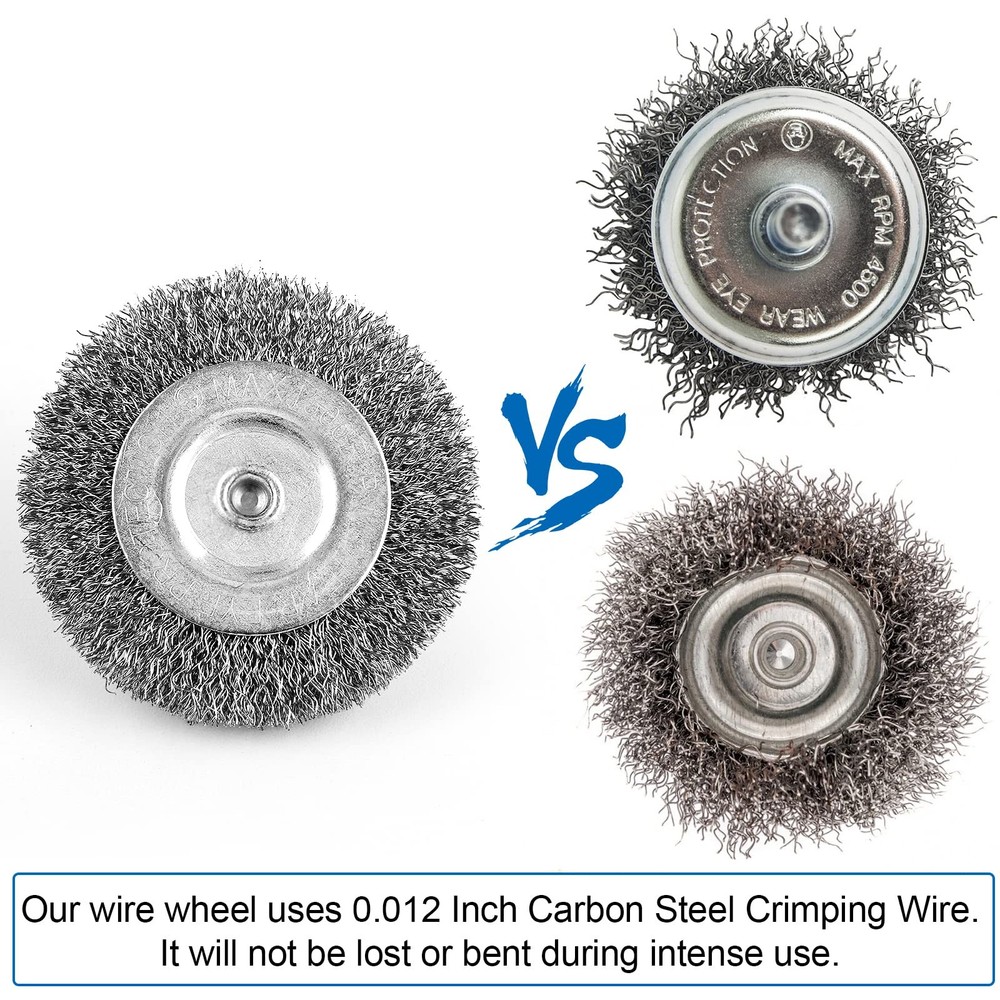 Wire Brush for Drill, Wheel Cup Set, Drill 0.012...