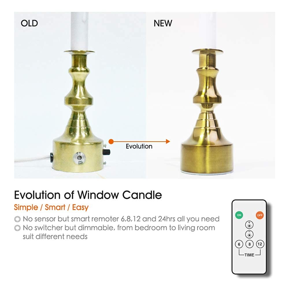 Ideal Lights Dimmable Window Candle Electric with Multi Timer IR Controller,