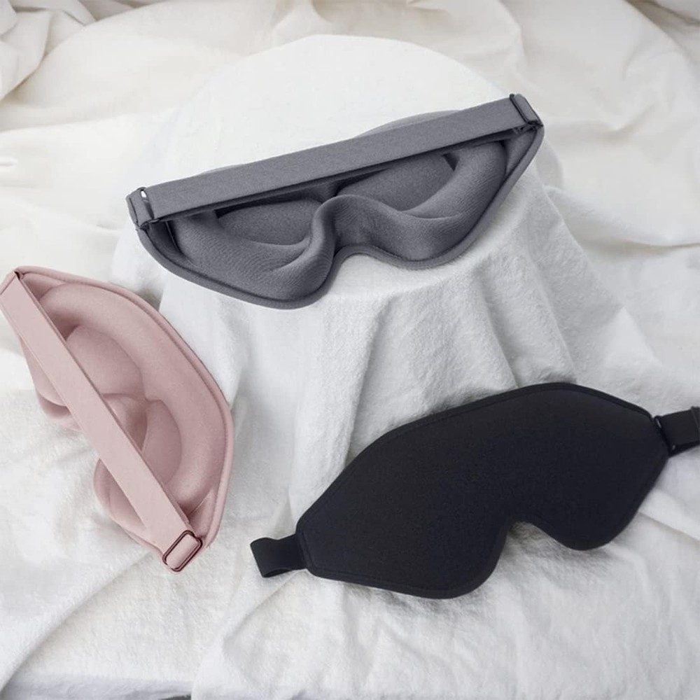 Adjustable Memory Foam Eye Mask - 99% Light Blocking, Zero Pressure, Pink