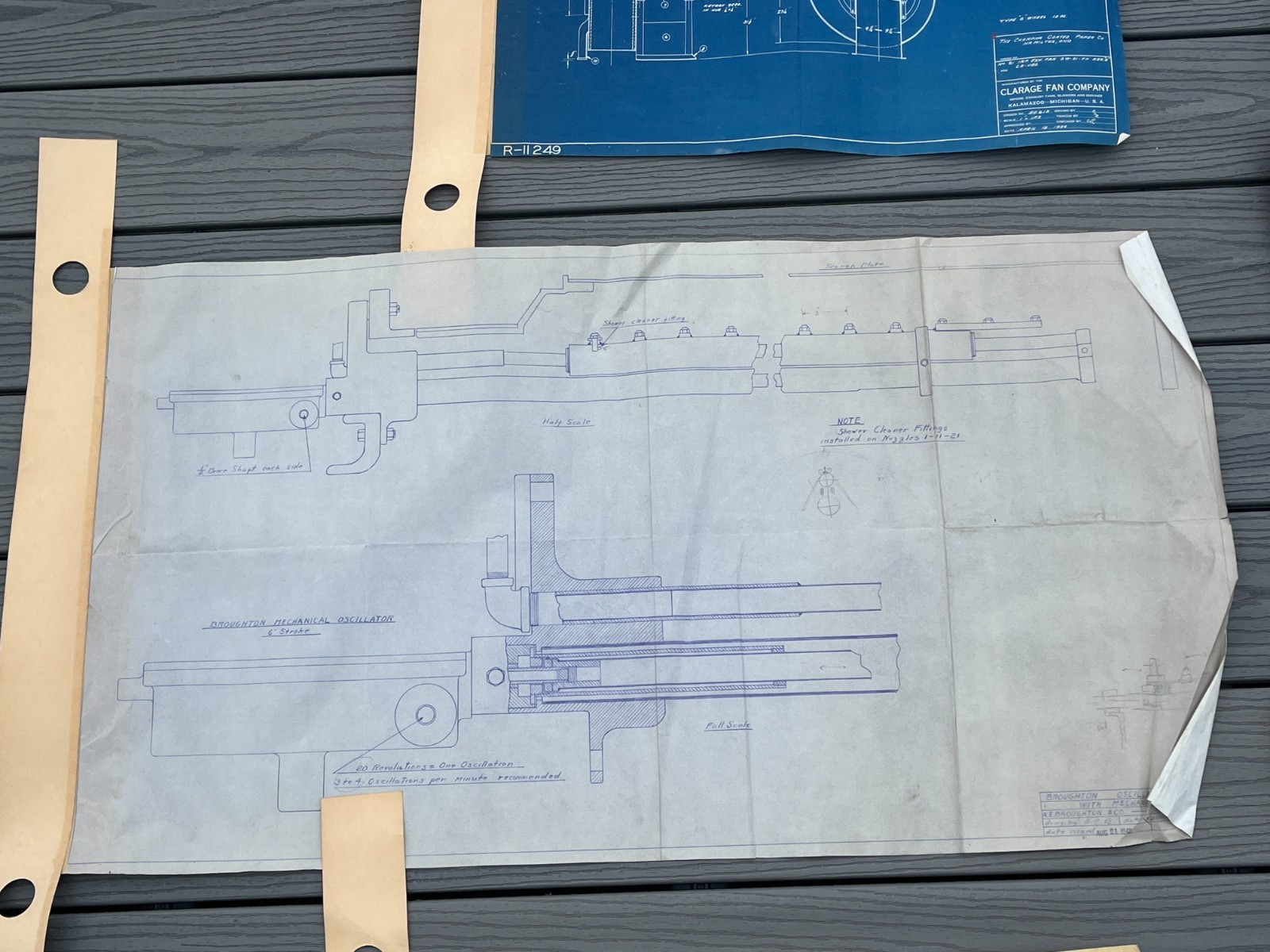Lot 6 Vtg Industrial Dorr CO Blueprints Claridge Fan Cutler Hammer Blue Prints