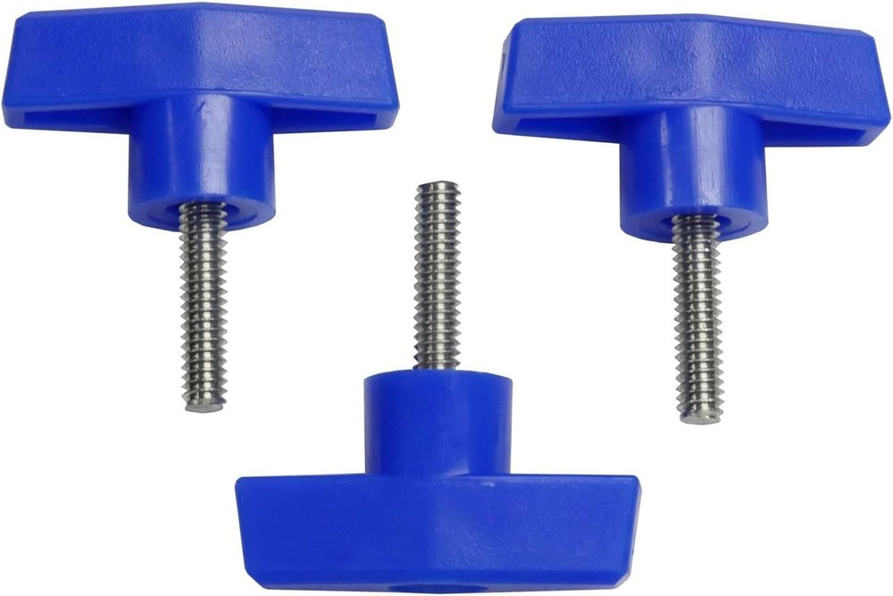 T-Knobs, T-Handles 3-pack blue color, 1/4 20 size